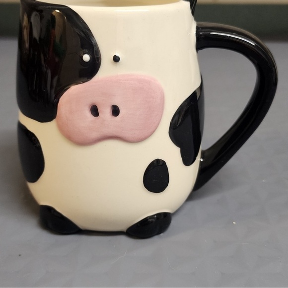 Tag Cow Pattern Mug - Black, White, and Pink - Picture 6 of 7
